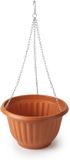 PLASTICFORTE Plantenpot - hangend - kunststof - terracotta - D25 x H15 cm