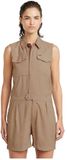 G-Star Dames Summer Playsuit, Viscose/Polyester, Maat L, Licht Toge, Mouwloos, Casual