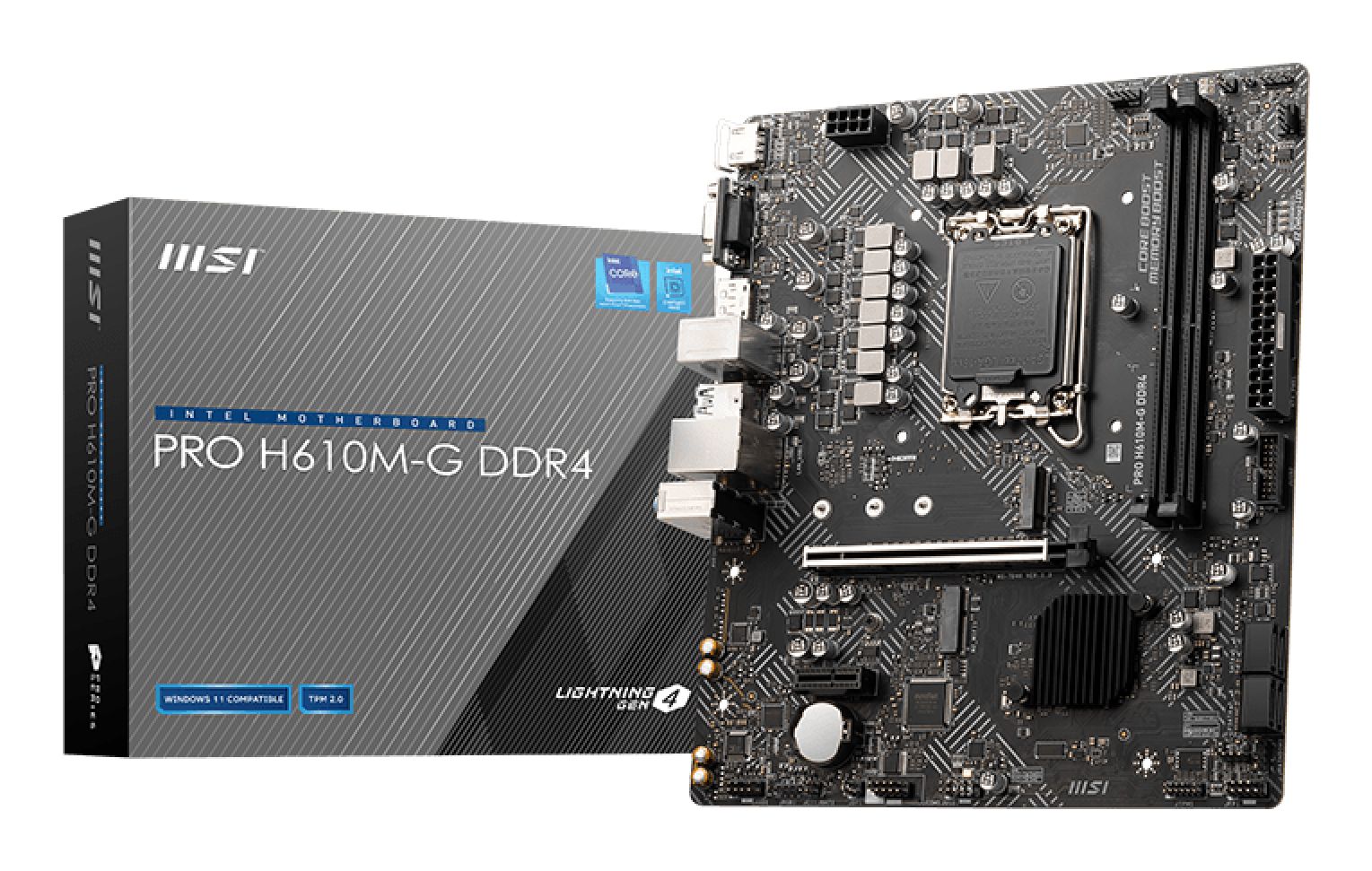 MSI PRO H610M-G DDR4 - Micro ATX Motherboard - Intel H610 - LGA 1700