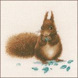 Lanarte Borduurpakket - Eekhoorntje - 20 x 20 cm