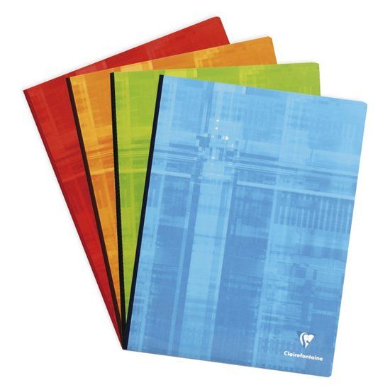 Clairefontaine gebonden schrijfblok, A4, gelinieerd, 96 pagina's, softcover, verschillende kleuren