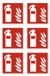 Merkloos Brandveiligheidssticker Brandblusser 5 x 5 cm 6 stuks