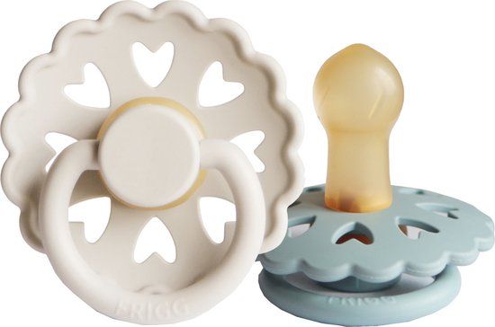 FRIGG Fairytale Pacifier Duckling/Ole Lukoie 0-6 Months - 2 Pack - Blue