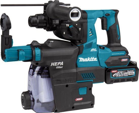 Makita HR003GM202 Accu Combihamer SDS+ 40V Max - Incl. Stofafzuiging, 2x 4.0Ah Accu & Mbox