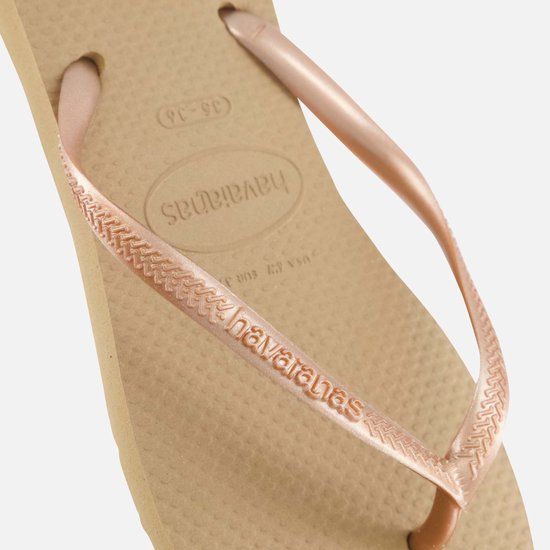 Havaianas SLIM Teenslippers Dames - Beige - Maat 35/36 - Lente/Zomer 2024