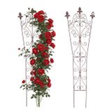 Merkloos / Sans marque Relaxdays Planten Klimrek - Set van 2 - 115 x 32 cm - Metaal - Bruin
