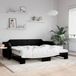 Maison Exclusive Lit gigogne extensible avec matelas, noir, 90x190 cm, tissu