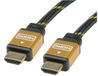 ROLINE 11.88.5562 HDMI kabel 2 m HDMI Type A (Standaard) Zwart, Goud