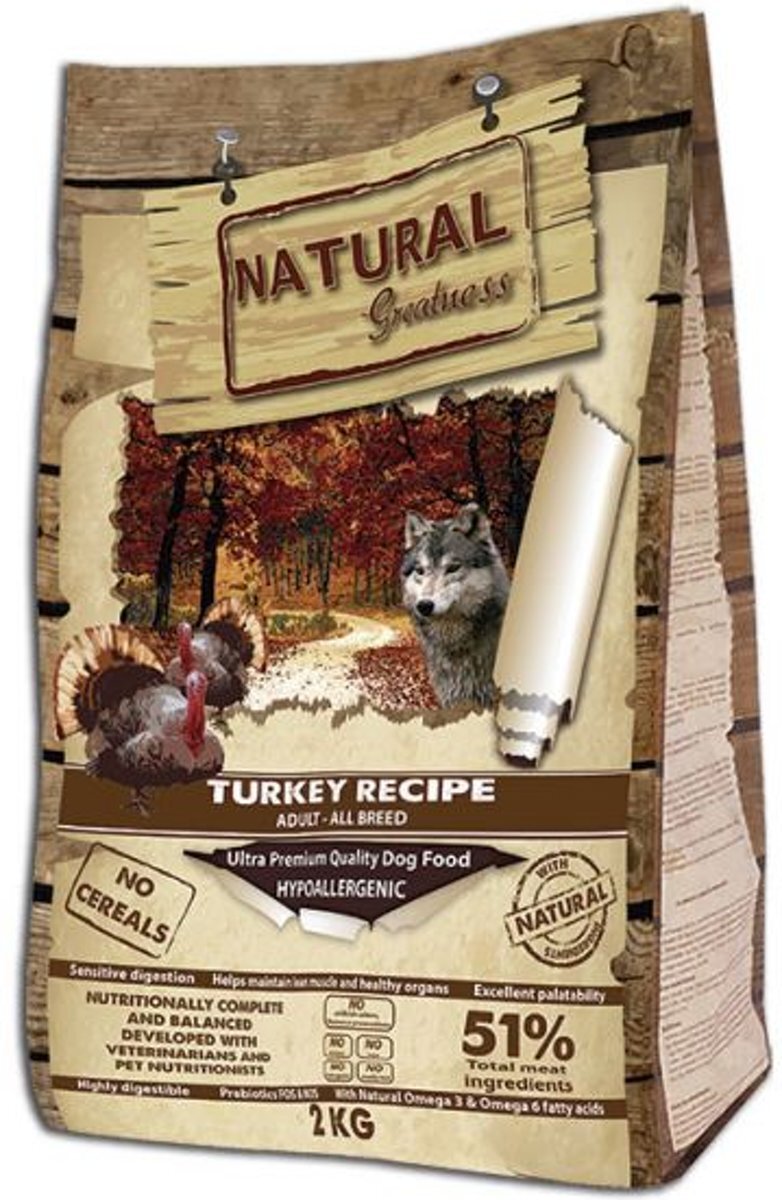 Natural greatness turkey recipe hondenvoer 2 kg