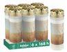Bolsius - Graflicht - Wit - 6 Stuks - 7,5 x 20 cm - 168 Branduren - Rouwkaars & Gedenkkaars - Met Motief - Ongeparfumeerd - Zonder Palmolie