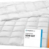 Famanu - Extra licht donzen zomerdekbed 135 x 200 cm, 90% dons 10% veren, donsbatist, ademend en dun – Wit