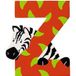 Sevi Dieren Letter Z - Oranje - Hout - Babyproducten