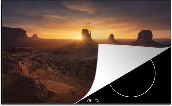 KitchenYeah® Inductie beschermer 77x51 cm - Zonsondergang bij de Grand Canyon - Inductiebeschermer voor Inductie Kookplaat