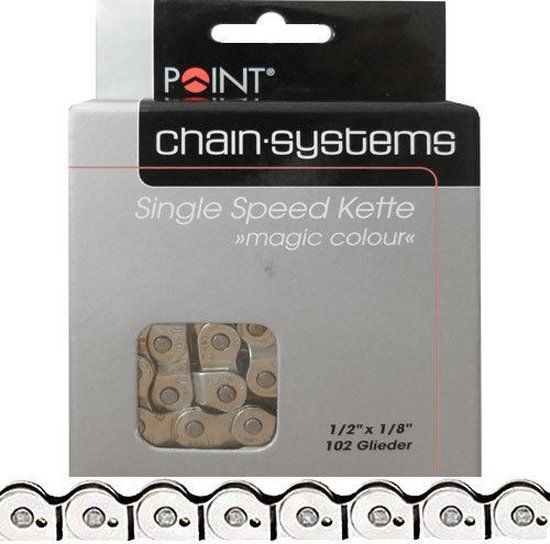 Point Ketting Half Link MK 918-1/2 x 1/8" - 102 schakels, verchroomd