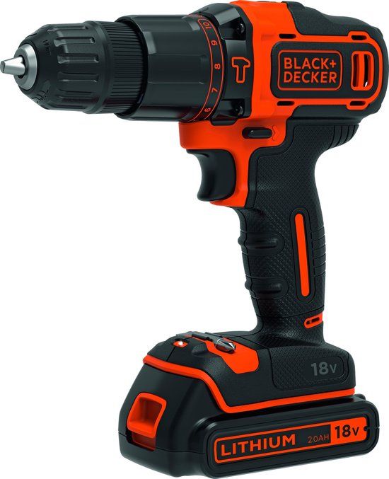 BLACK+DECKER BDCHD18K Accuklopboor - 18V - 1.5Ah - Incl. Koffer