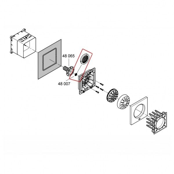 GROHE zeef + schroefdraad 48007000