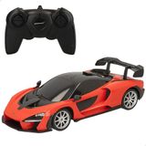 ColorBaby Rastar McLaren Senna 41279 RC auto, officiële licentie, schaal 1:18, kleur oranje, op afstand bestuurd voertuig, cadeau voor kinderen