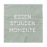 Grafische werkplaats Servetten met spreuk groot, 20 stuks, 16,5 x 16,5 cm, groen