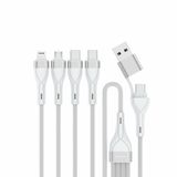 4smarts 541024 USB-kabel 1,2 m USB A/USB C naar USB C/Micro USB-A/Lightning 15 W Wit