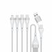 4smarts 541024 USB-kabel 1,2 m USB A/USB C naar USB C/Micro USB-A/Lightning 15 W Wit