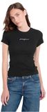 Guess Jeans Gj Sl Cn Embro Slim Rib T-shirt Korte Mouwen Zwart XS Vrouw