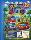 Il grande libro da colorare di auto per bambini dai 3 ai 5 anni: 50 veicoli da colorare | Auto, camion, escavatori, camion dei pompieri e monster truck | Con 5 labirinti e certificato