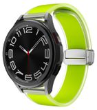 Wigento Samsung Galaxy Watch 6 / 5 / 4, 44mm en 40mm: Magnetische siliconen horlogeband, groene vervangende band