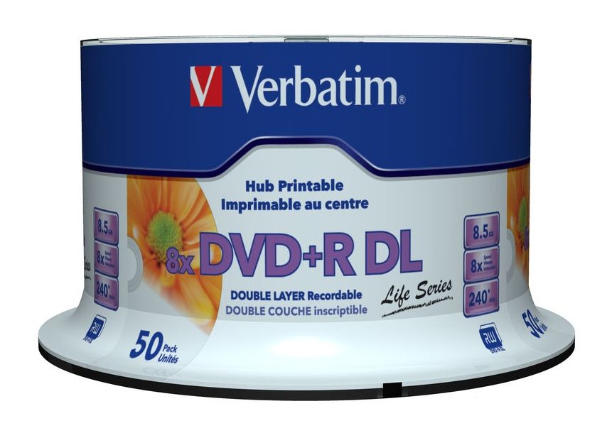 Verbatim DVD+R DL 8.5GB 8x - 50 Pack