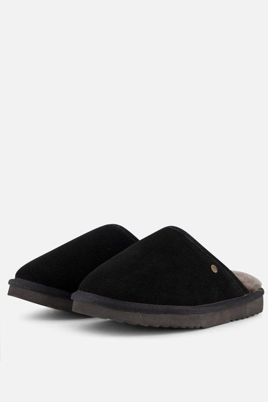Warmbat Classic Unisex Suede Heren Sloffen - Zwart