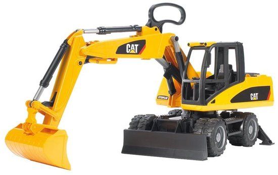 Bruder CAT Wheel excavator - 2445 - Geel