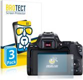 BROTECT Screenprotector 3 Stuks voor Canon EOS 250D Beschermglas Transparant