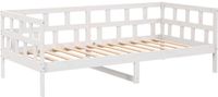 vidaXL Slaapbank massief grenenhout wit 80x200 cm