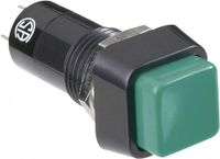 Tru Components 1587866 TC-R13-23A-05DGN Druktoets 250 V/AC 1.5 A 1x uit/(aan) Moment 1 stuk(s)