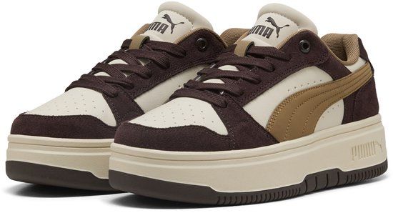 PUMA Rebound Femme Low SD Dames Sneakers - Alpine Snow-Soft Taupe-Chocolate Fondue