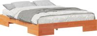 vidaXL Cadre de lit Bois Marron 150 x 200 cm
