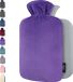 Warmwaterkruik Qomfor Warmwaterkruik met Fleece Hoes - 1,8 liter - Paars
