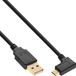 InLine Micro-USB 2.0 kabel, USB-A male/Micro-B male haaks, gouden contacten, 1.5m