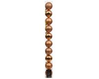 Decoris boules de Noël en plastique 6cm marron 10 pièces