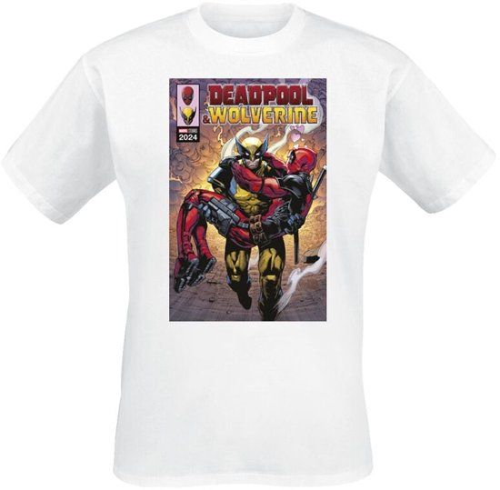 Deadpool 3 - Deadpool And Wolverine - In Love Escape Heren T-shirt - wit - XL
