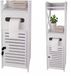 Ruhhy Badkamerkast - 80 x 20 x 21 cm - wit - WPC/ijzer - met slot - toiletpapierhouder