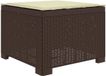 vidaXL Tuinbank met Kussen - 1-zits - Rotan Look - PP - Bruin