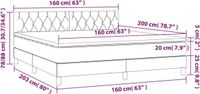 vidaXL Boxspring met matras fluweel donkergrijs 160x200 cm