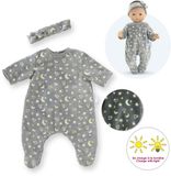 Corolle Pyjama en hoofdband 30cm - glow in the dark babypop kleding
