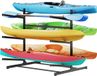 VEVOR Kajakopbergstandaard vrijstaand voor 6 kajaks/kano's/surfplanken/paddleboards, kajakstandaard voor binnen- en buitengebruik, robuuste verstelbare kajakhouder met een draagvermogen van 180 kg.