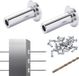 VEVOR 121 Stks T316 Roestvrijstalen Beschermhoezen voor 1/8 \"Draadkabel Kabelrailing Diy Balustrade T316 Maritieme Kwaliteit Met Gratis Boor Zilver