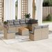 Maison Exclusive - Ensemble de jardin pour le jardin, 9 pièces, avec coussins, beige, en polyrotin