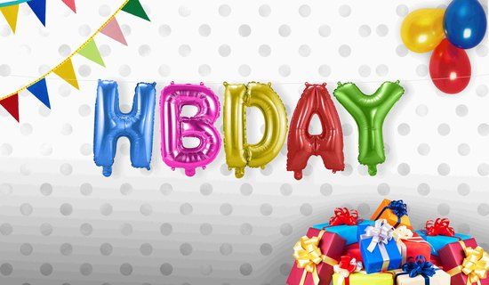 Folat - Folie ballon set HBDAY - Multi