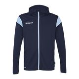 uhlsport Voetbal Squad 27 Track Hood Jacket Unisex trainingsjack sportjack sweatshirt met capuchon en opstaande kraag