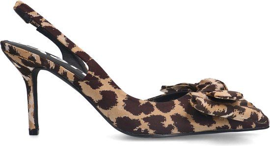 Sacha - Dames - Leopard slingback pumps met strik - Maat 40