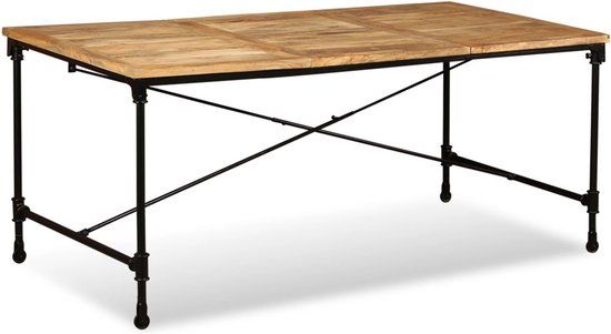 vidaXL Eettafel 180 cm Massief Mangohout